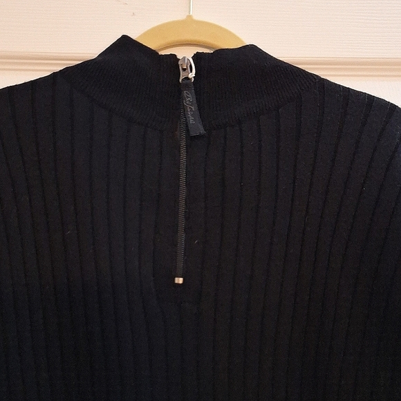 Bob Timberlake Signature Collection men's sweater 1/4 zip black size large lined - Picture 2 of 14
